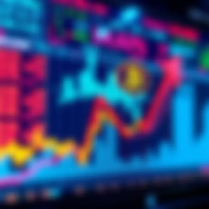 A chart showing BNB's price decline amid a fluctuating market, with an arrow pointing downwards to indicate the drop