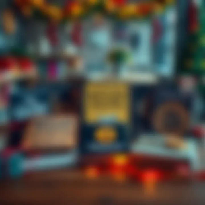 A collection of insightful books about Bitcoin on a wooden table, showcasing their covers with holiday decorations around them.