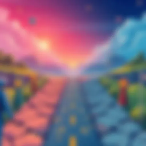 An illustration showing a crossroads with one path leading to boosts and badges and the other leading to higher monthly earnings from parcels