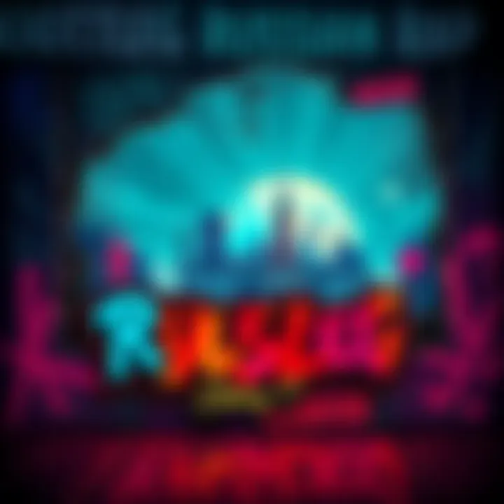 Cover art featuring vibrant graffiti and a city skyline, representing underground Russian rap culture.