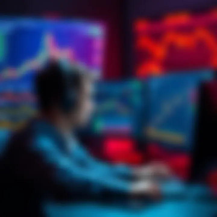 Bored Crypto Enthusiast A bored individual looking at a computer screen filled with cryptocurrency charts and forums, reflecting on Bitcoin's stagnation.