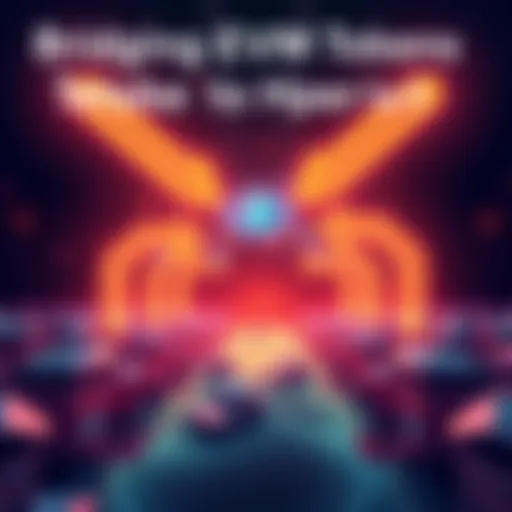 Illustration showing EVM tokens being transferred from Ethereum to Hyperliquid with arrows indicating the flow, emphasizing a seamless transaction