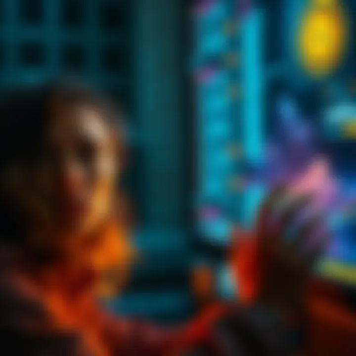 A woman looking worriedly at a computer screen, reflecting the stress of recovering lost cryptocurrency access.