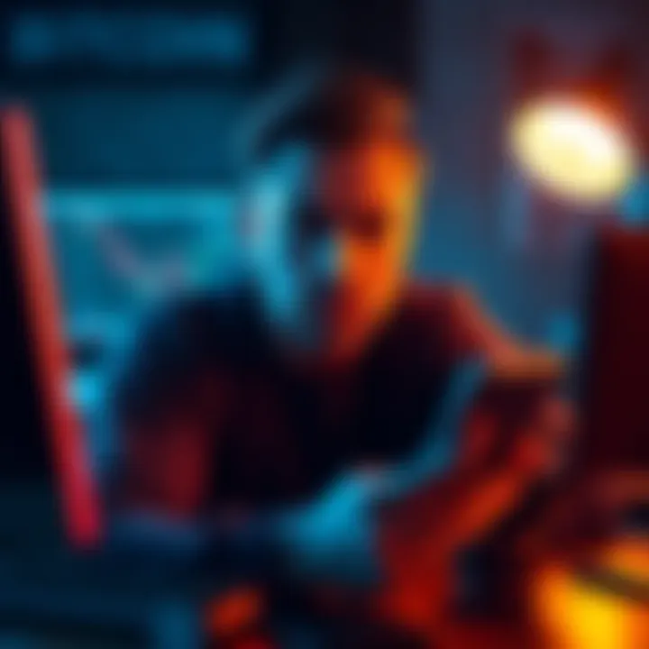 A person looking frustrated while trying to withdraw Bitcoin to an external wallet on a computer and mobile device