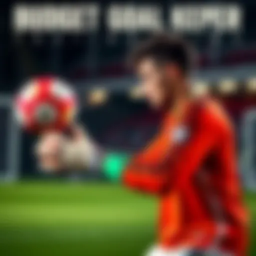 A young goalkeeper practicing saves during a training session, showcasing skills and focus.