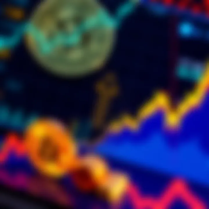 A graph showing a rising trend in Bitcoin prices with a coin symbol in the background, depicting positive market sentiment.