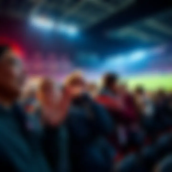 Fans reacting to the mid-season addition of Bundesliga, showing mixed emotions in a stadium setting.