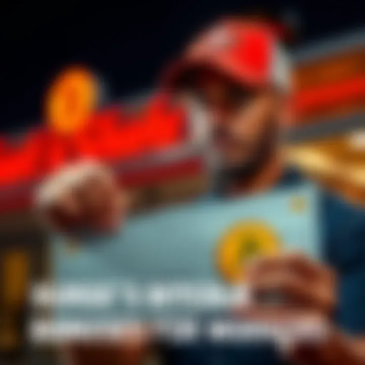 Steak 'n Shake employee holds a paycheck with a Bitcoin symbol, showcasing the new payment method