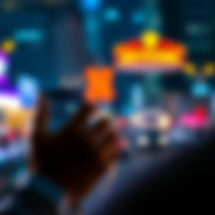 A person using a smartphone to purchase cryptocurrency online, showing a digital wallet on the screen.