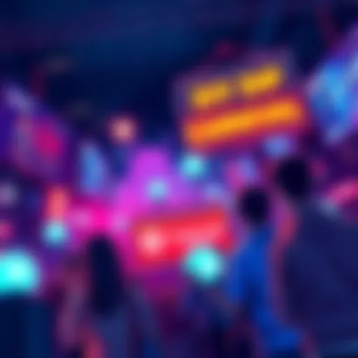 Traders excitedly participating in the Buy The Dip Trading Carnival with banners promoting a 10,000 USDT prize pool