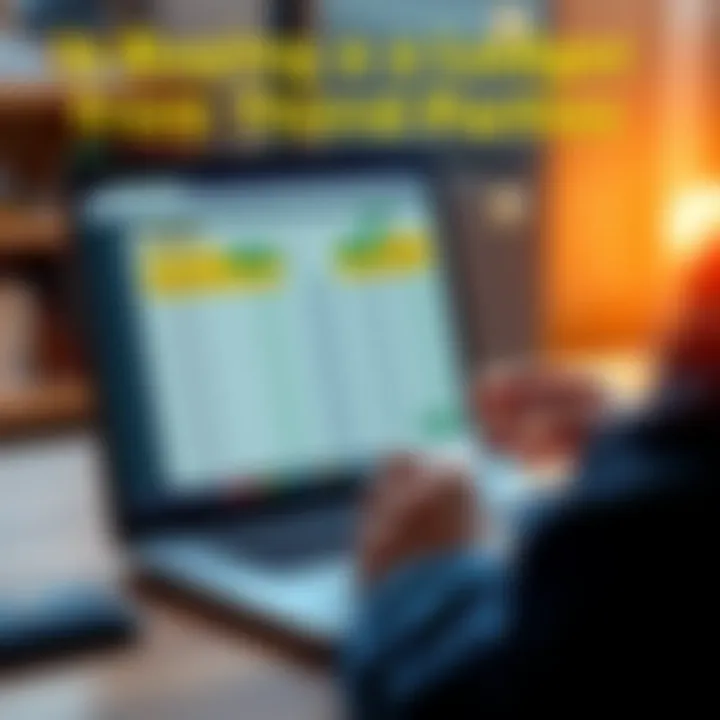 Buying Ledger from Third Parties A person is examining a Ledger hardware wallet and comparing prices from different third-party sellers on a laptop.