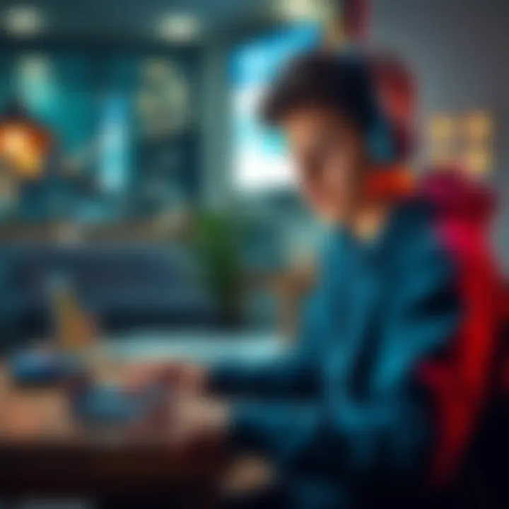 Buying Litecoin Online A young person using a laptop and smartphone to purchase Litecoin with payment platforms like PayPal or CashAPP