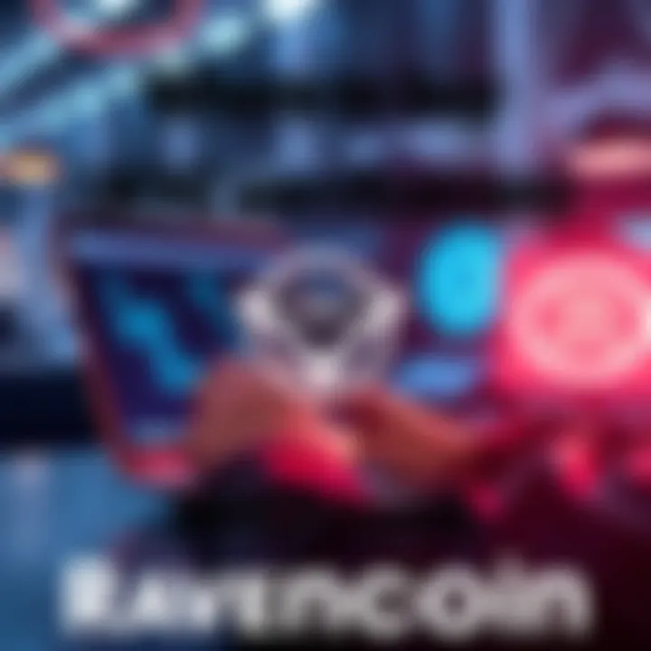 A person using a laptop to purchase Ravencoin online without KYC verification