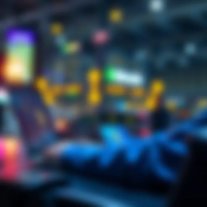 A person using a laptop to research Bitcoin purchases without KYC in the UK