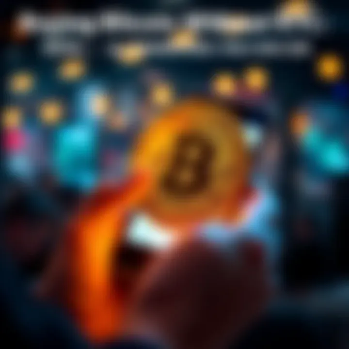 Person using a smartphone to buy Bitcoin with a digital wallet app