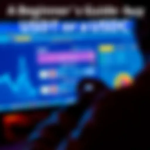 A person looking at a computer screen showing options for buying USDT and USDC with wallet choices and peer-to-peer market options.