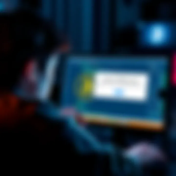 A person looking frustrated at their computer screen, showing a message about a ban on their Bybit account after trying to withdraw Bitcoin.