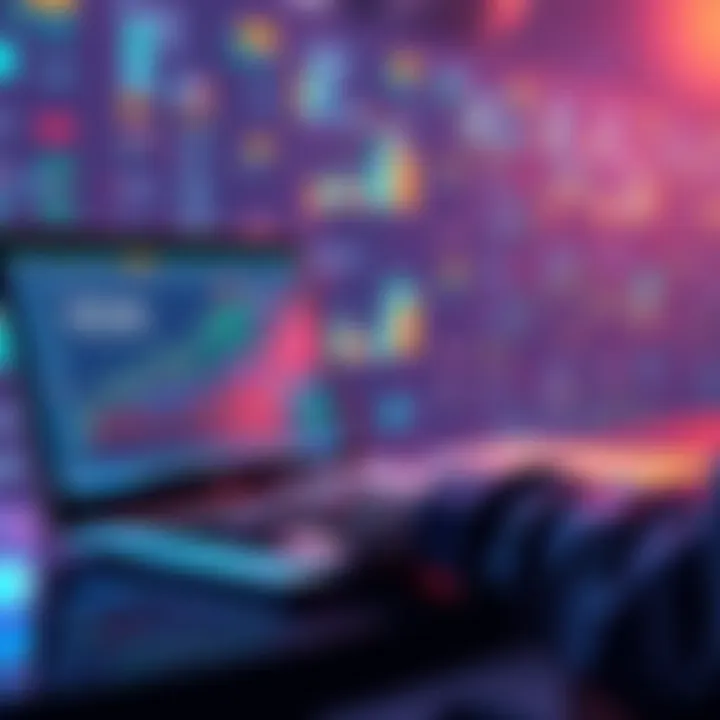 Bybit Trading Platform A person using a laptop to trade various assets like crypto, stocks, and commodities on Bybit's trading platform.