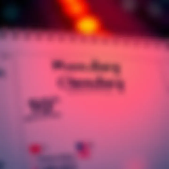 A calendar page marked for Monday with important notes and reminders