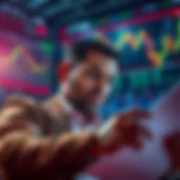 A calm investor reviewing stock charts and market trends with a focused expression, symbolizing confidence despite market dips.