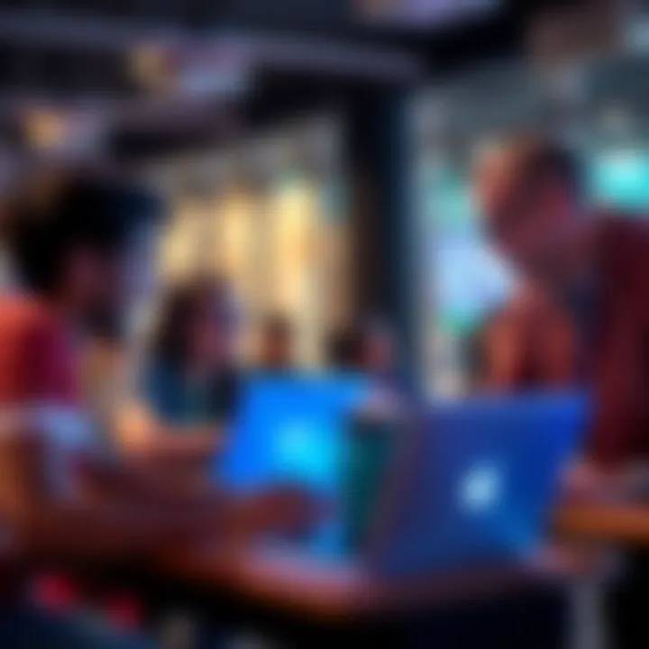 Participants engaged in coding training at Camp BUIDL during ETH Denver, working on laptops with a supportive instructor.