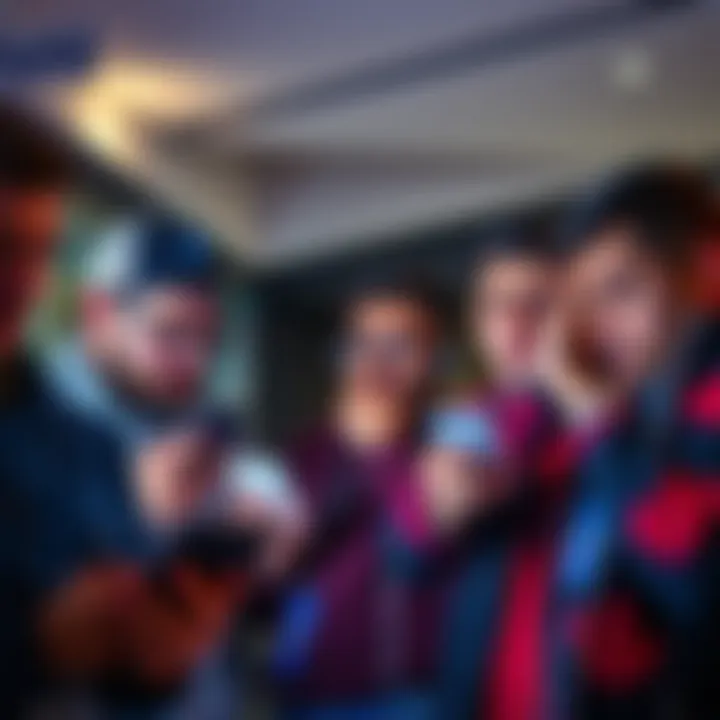A group of Canadian players looking worried while checking their devices about PayPal withdrawal issues