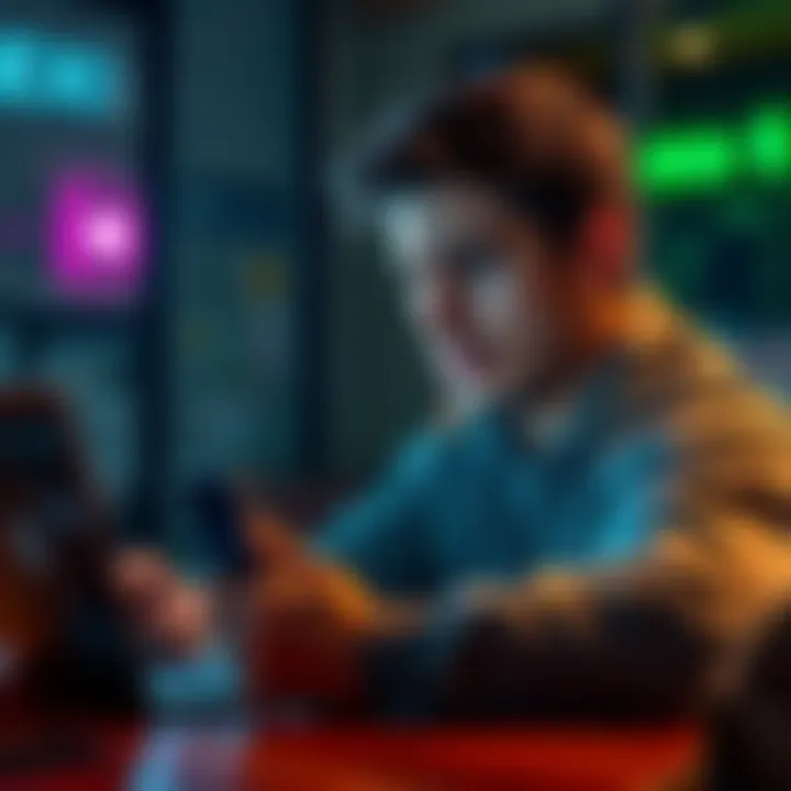 A Canadian person looking at their phone, confused about transferring Nexo tokens to Cake Wallet, with a laptop open showing token information.