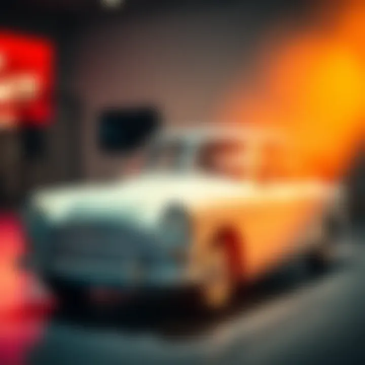 A budget-friendly car offered by CollectibleClassics, showcasing its appealing design in a well-lit environment.