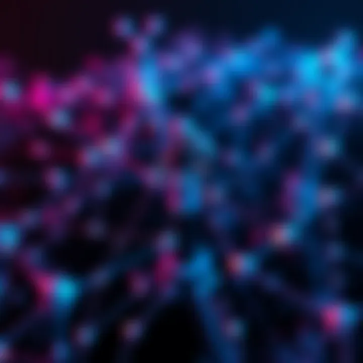 Graphic showing multiple nodes interconnected, representing the Cardano blockchain network