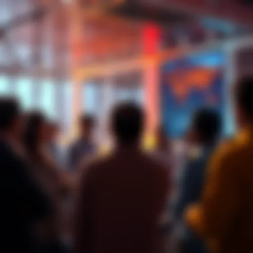 A group of people discussing in a community setting about Cardano's future and governance concerns.