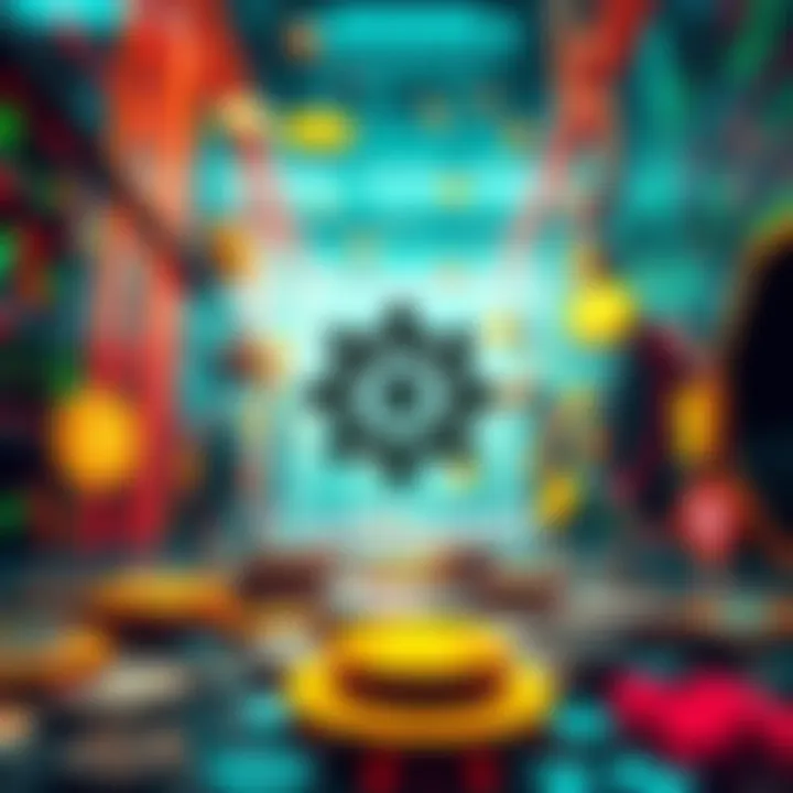 Cardano logo surrounded by various cryptocurrency symbols, symbolizing competition and challenges in the crypto market