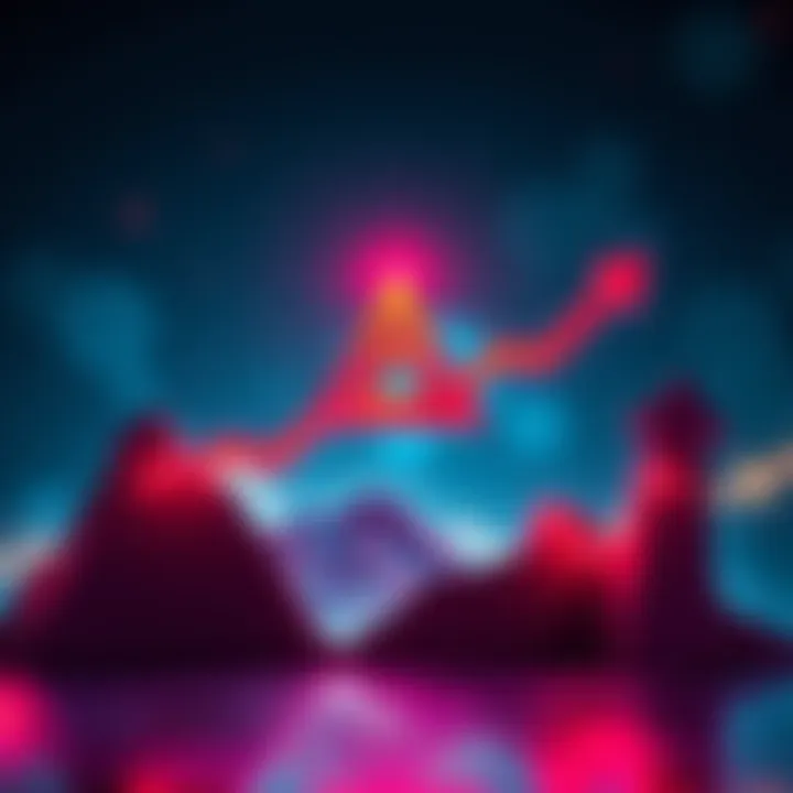 Cardano logo surrounded by arrows showing growth and potential for surge in 2026