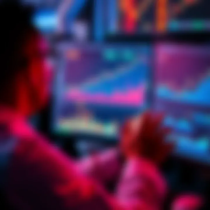 A person analyzing Cardano charts and graphs on a computer screen