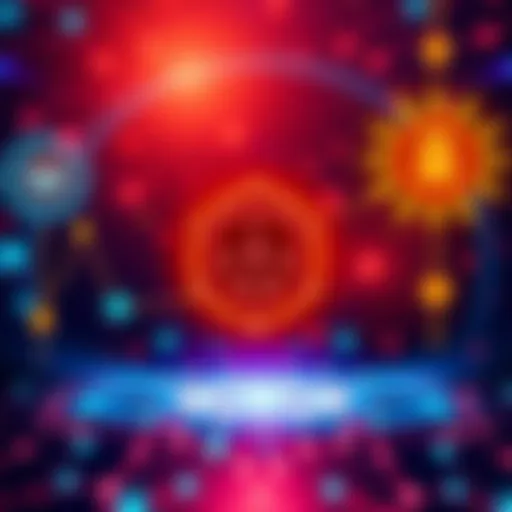 A vibrant graphic showing the Cardano logo with blockchain symbols representing scalability and security, highlighting the upcoming Leios Testnet launch.