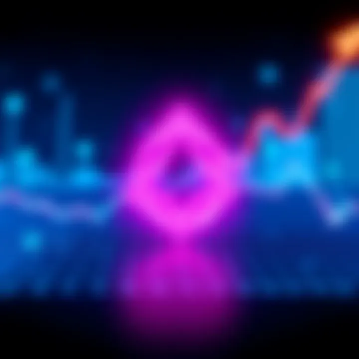 Cardano Logo with Market Trends The Cardano logo displayed alongside upward market trend lines, symbolizing recent developments in the cryptocurrency space