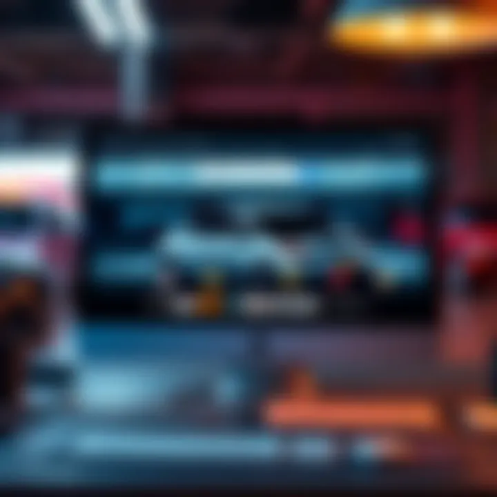 A computer screen displaying the Cars and Bids website showcasing cars for sale.