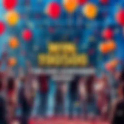 Participants celebrate reaching a cash milestone with balloons and confetti