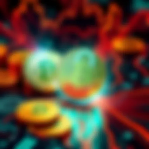 A visual representation of Cash Fusion enhancing Bitcoin Cash privacy, featuring digital coins and a secure lock symbol