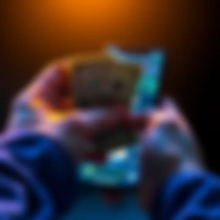 A person holding cash with a digital wallet on a phone screen in the background, symbolizing the transition from cryptocurrency to cash transactions