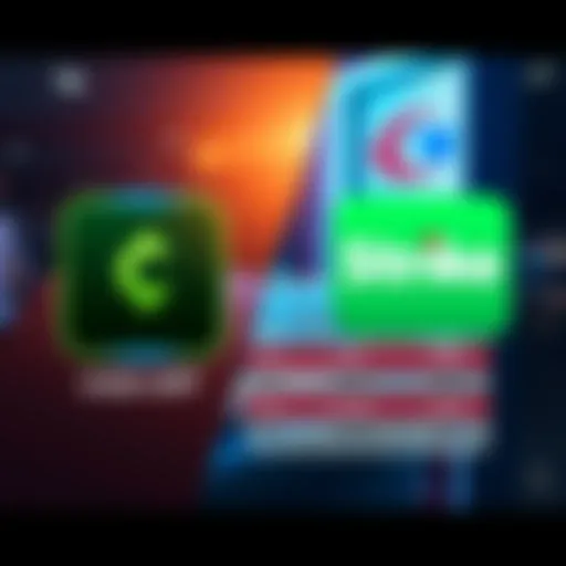 Visual comparison of Cash App and Strike logos with a chart showing fees and recurring buy options