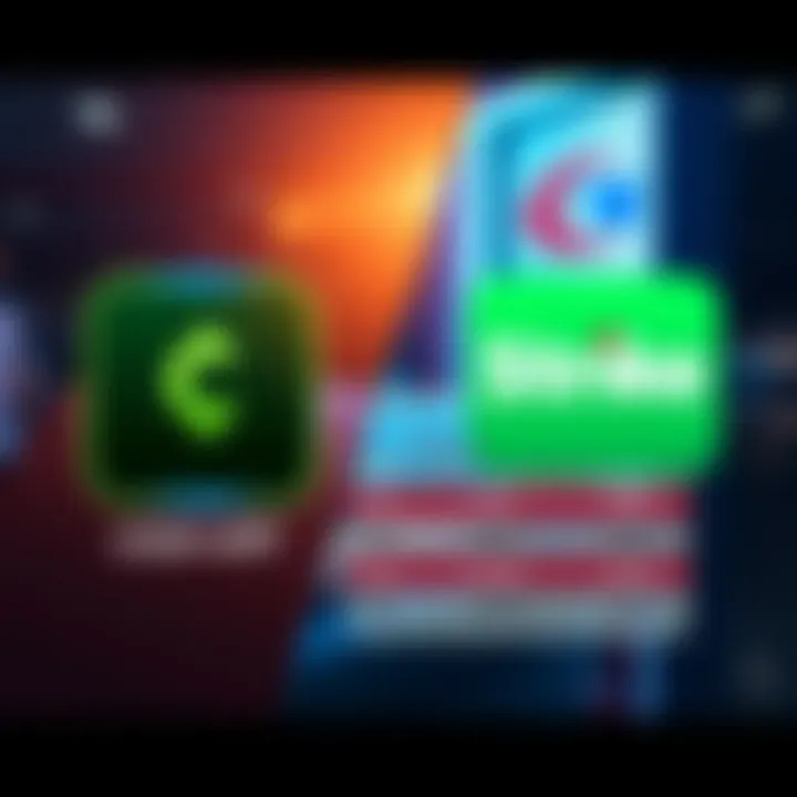 Visual comparison of Cash App and Strike logos with a chart showing fees and recurring buy options