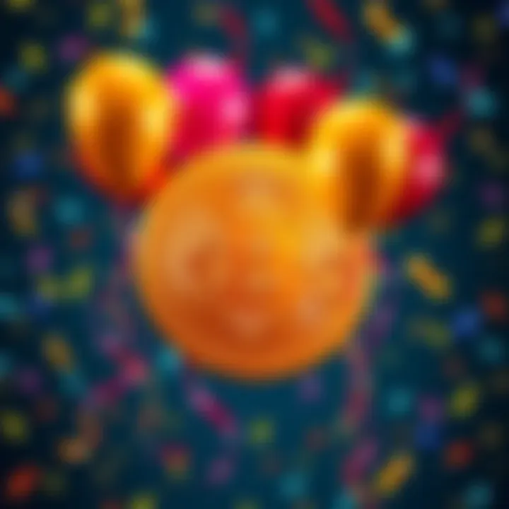 A festive graphic showing the Bitcoin logo with balloons and confetti in celebration of the 17th anniversary of Bitcoin.org