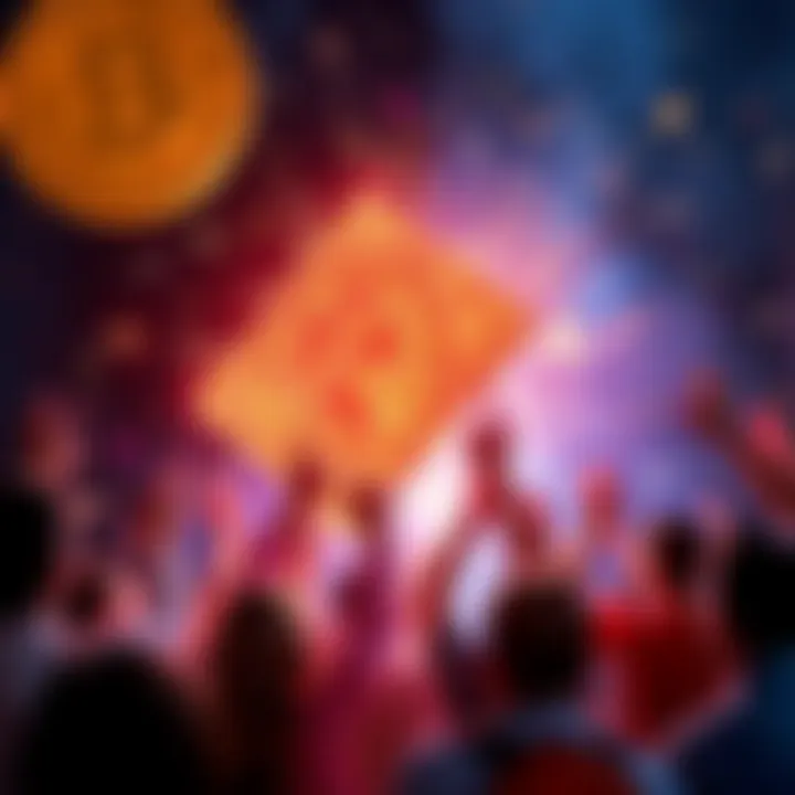 Group of people celebrating the release of bonus Pi after the second migration