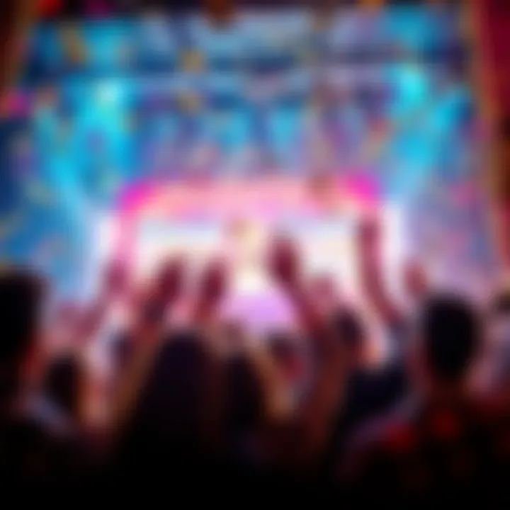 People celebrating a jackpot win with cheers and confetti in the air