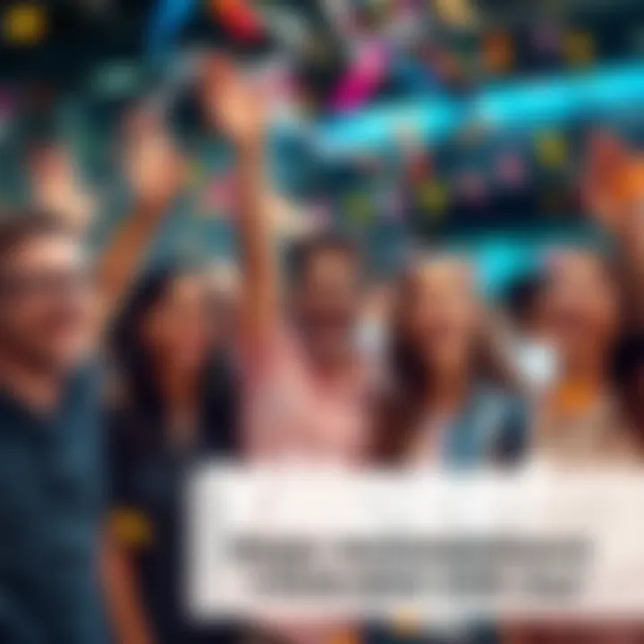 People celebrating a major accomplishment with confetti and smiles