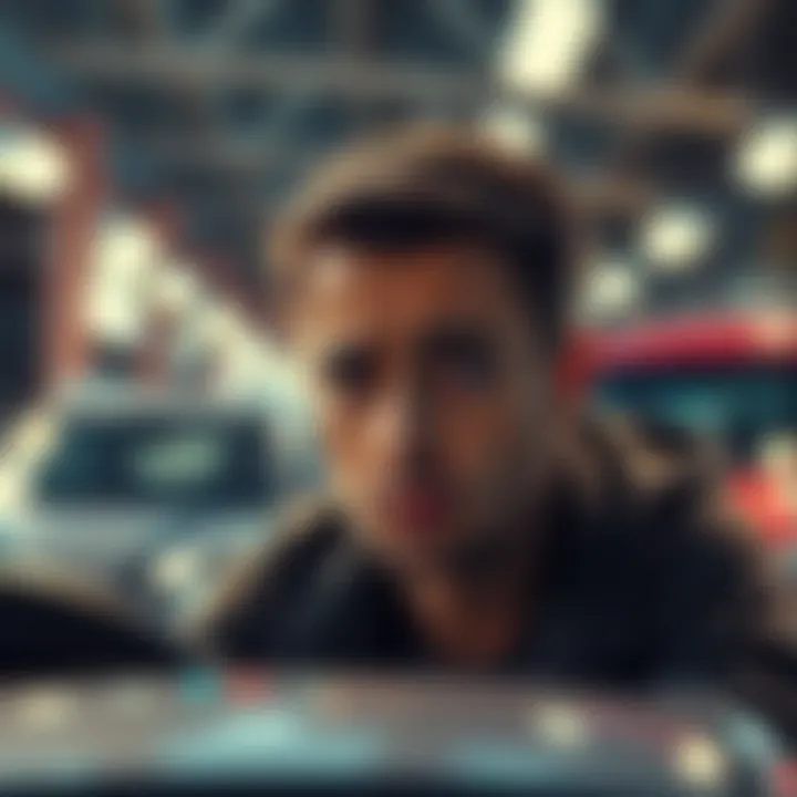 Censored Questions About Cars A person looking frustrated while trying to ask a question about auctioned cars online