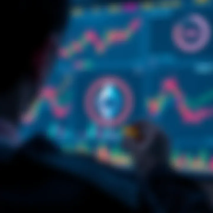 Chainalysis Report on Monero A person analyzing cryptocurrency data with charts and Monero logo in the background