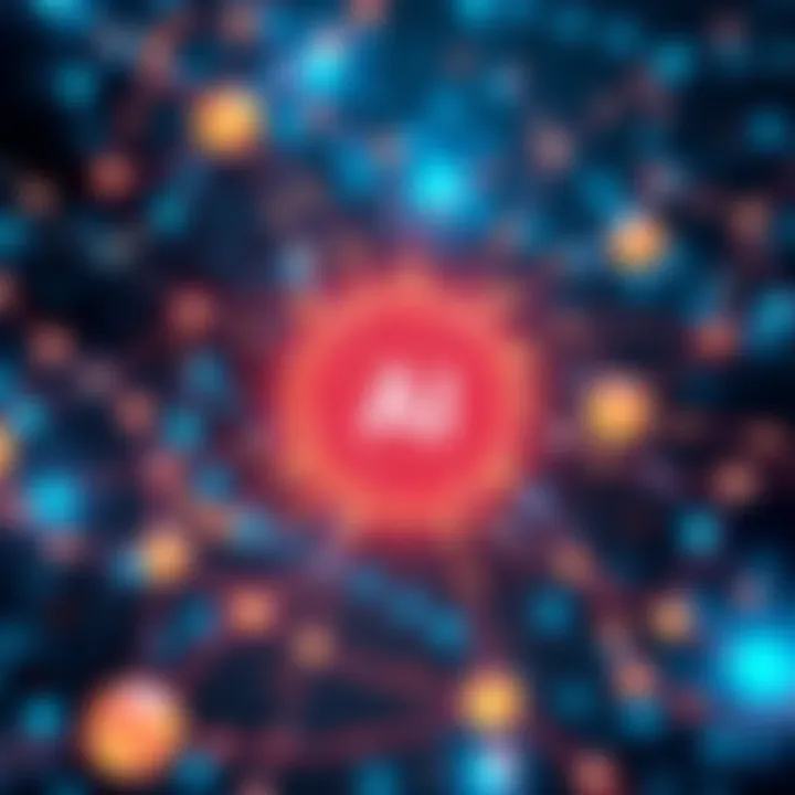 Illustration of Chainlink's CCIP and AI technology impacting global finance, featuring interconnected digital networks