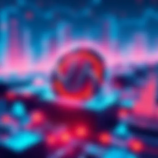 Illustration of Chainlink supporting crypto infrastructure with data connections and financial symbols