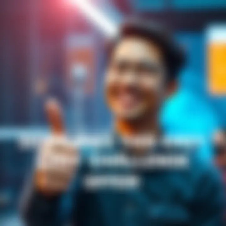A person smiling, confidently accepting a simple challenge with a thumbs up, symbolizing motivation and action.